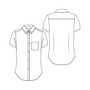 Classroom Female Short Sleeve Oxford in Light Blue