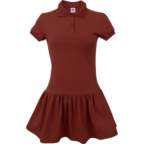 A+ Female Interlock Polo Dress in Wine