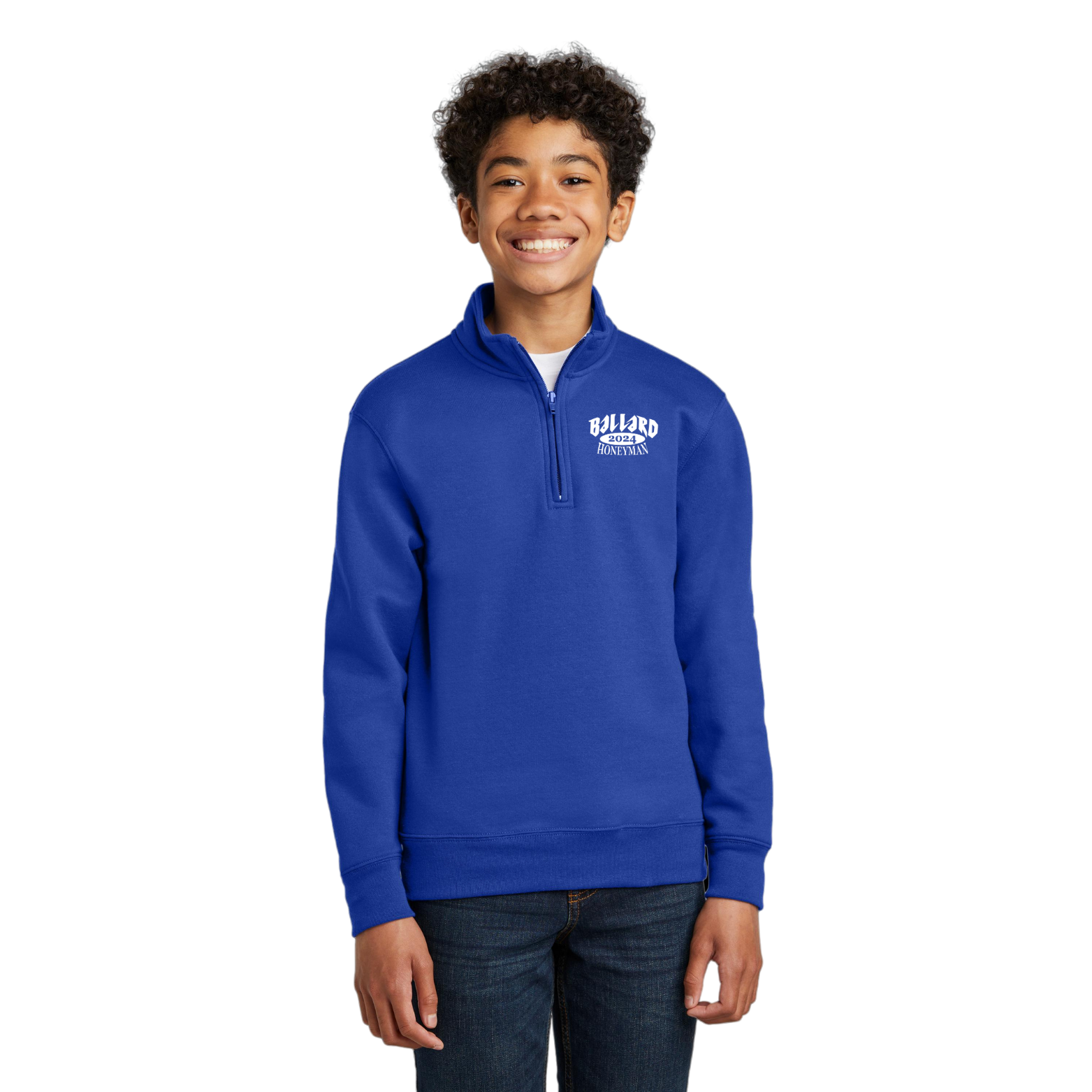 Ballard Port & Company Core Fleece 1/4-Zip Pullover Sweatshirt with Embroidered Logo