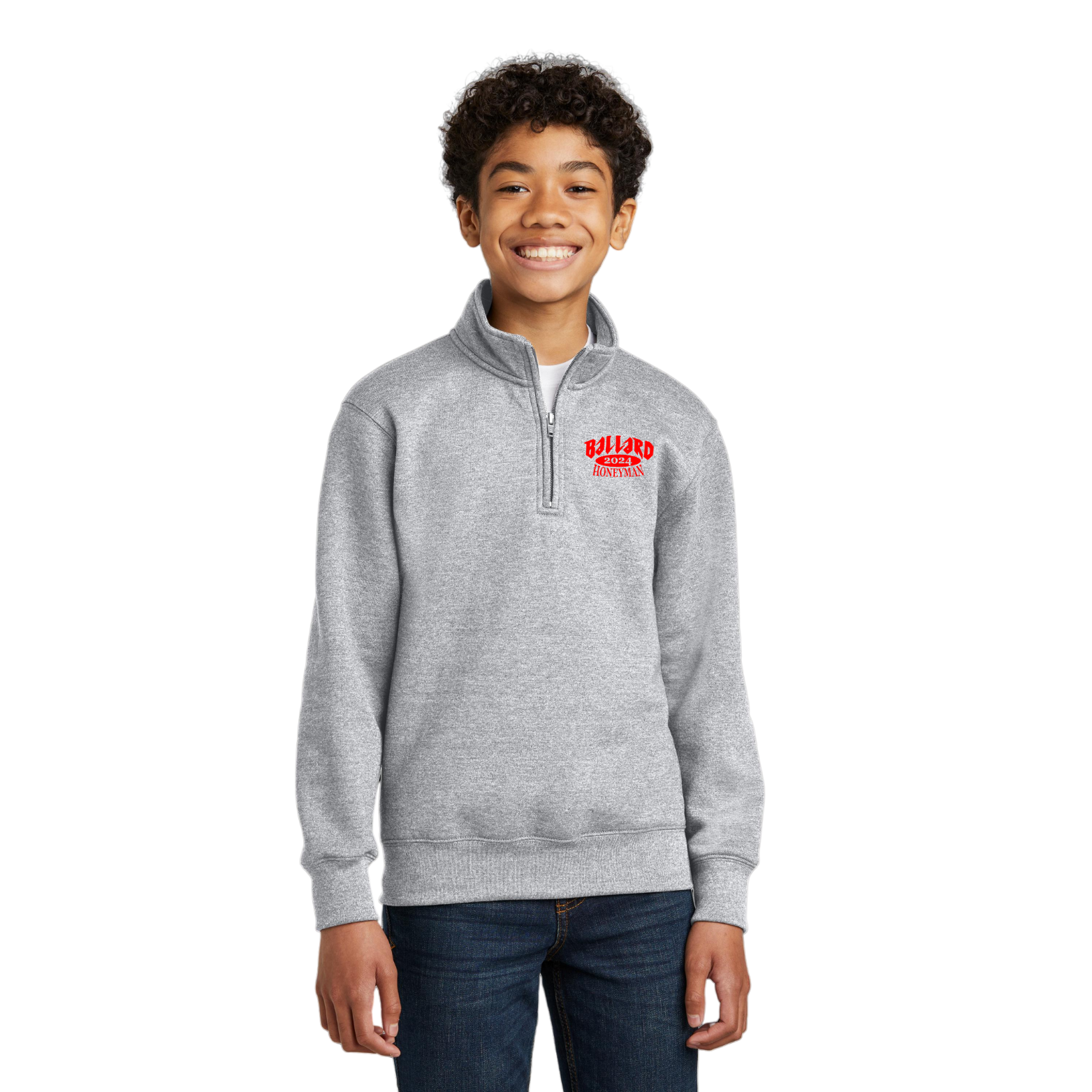 Ballard Port & Company Core Fleece 1/4-Zip Pullover Sweatshirt with Embroidered Logo