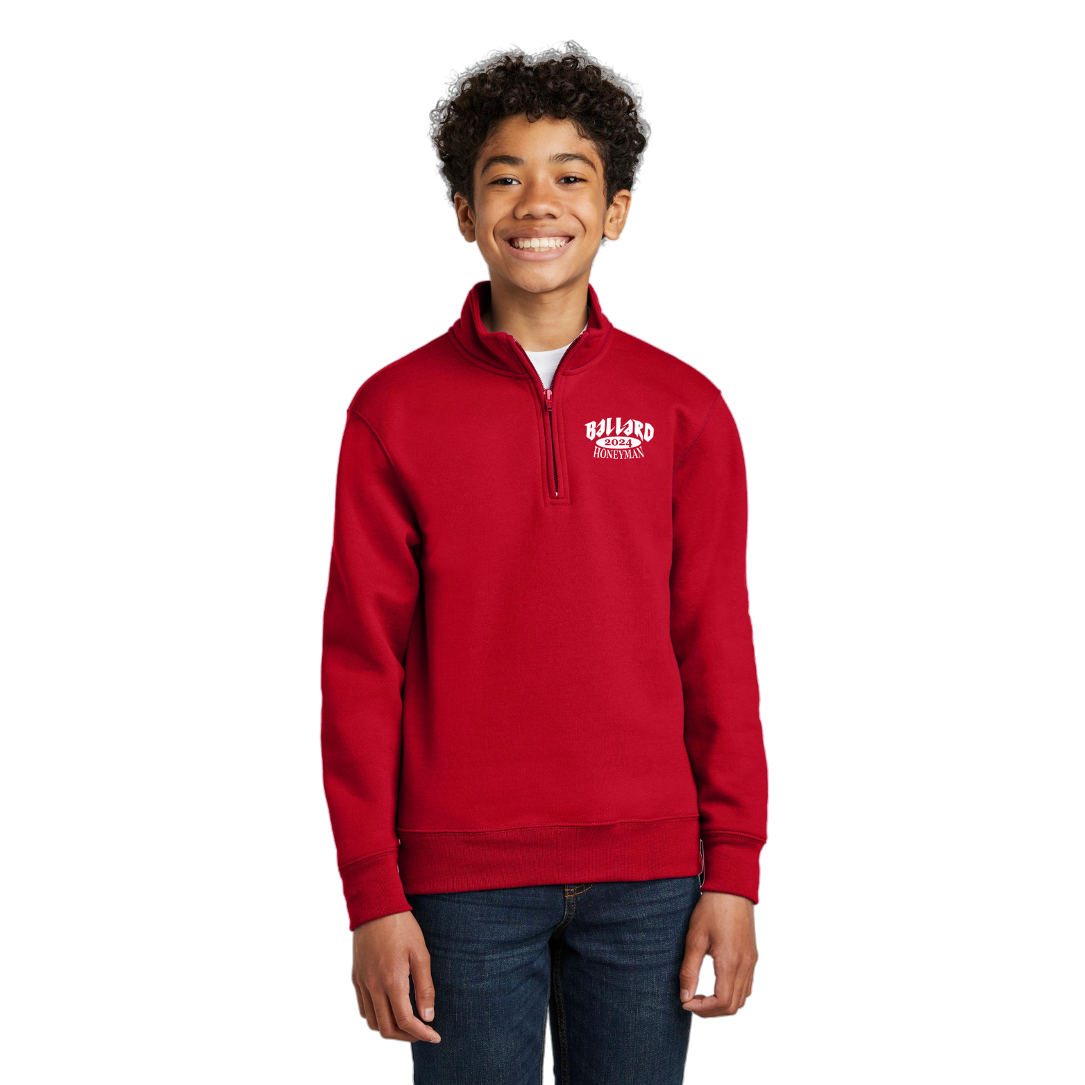 Ballard Port & Company Core Fleece 1/4-Zip Pullover Sweatshirt with Embroidered Logo