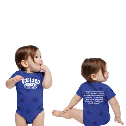 Ballard Code Five Star Print Tee with Screen Printed Logo on Front and Back