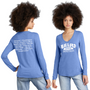 Ballard District Women’s Perfect Tri Long Sleeve V-Neck Tee with Screen Printed Logo on Front and Back