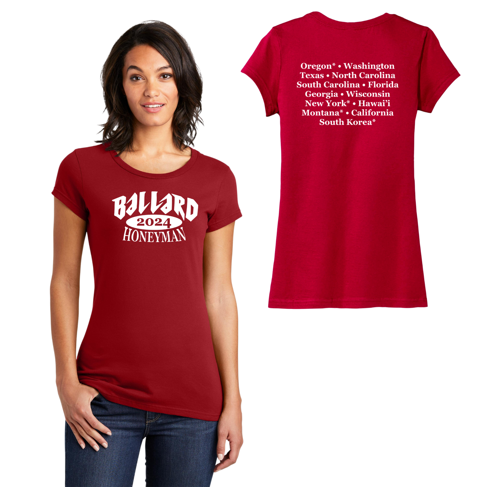 Ballard District Very Important Tee with Screen Printed Logo on Front and Back