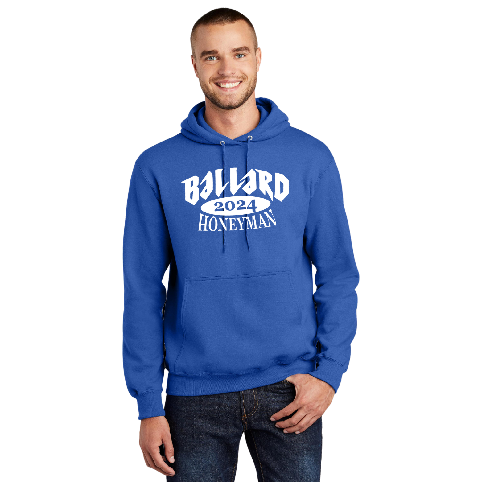 Ballard Port & Company Core Fleece Hoodie with Screen Printed Logo