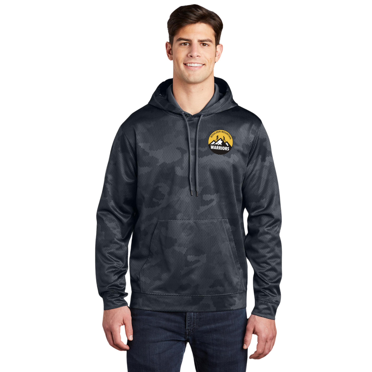 Boulder Mountain Warrior Sport-Tek Sport-Wick CamoHex Fleece Hoodie with Logo