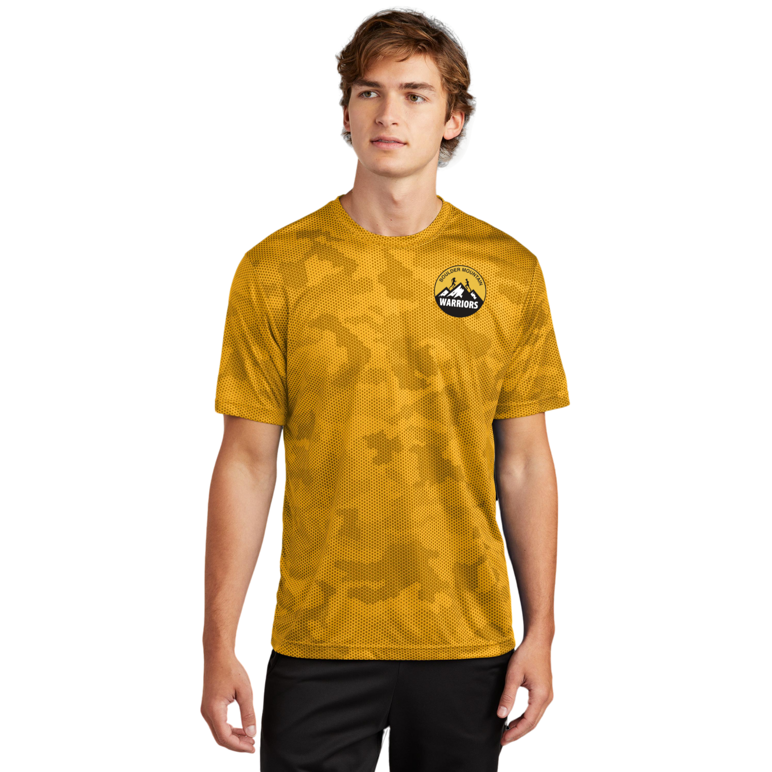 Boulder Mountain Warrior Sport-Tek CamoHex Tee with Logo