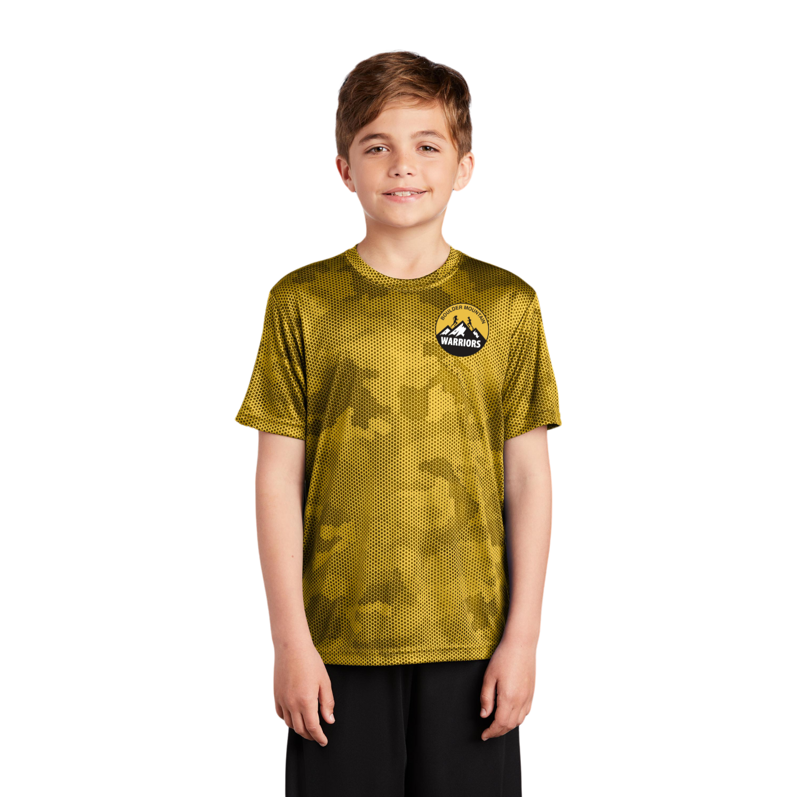 Boulder Mountain Warrior Sport-Tek CamoHex Tee with Logo