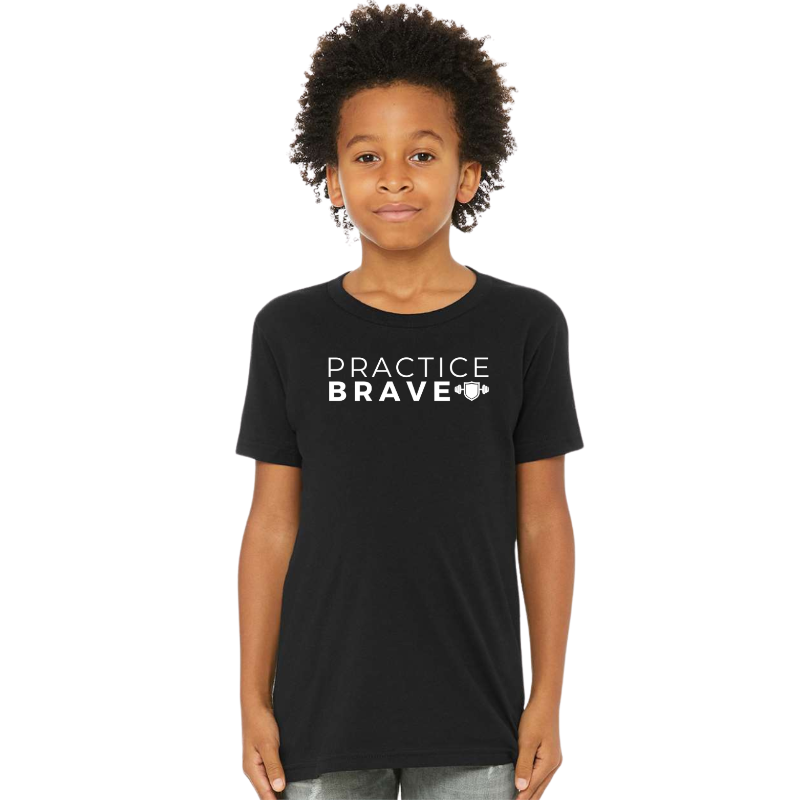 Practice Brave BELLA+CANVAS Unisex Jersey Tee with Logo