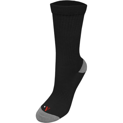 A+ Unisex Crew Sock 3 PK in Black