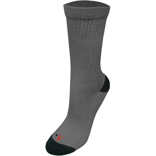 A+ Unisex Crew Sock 3 PK in Grey Heather