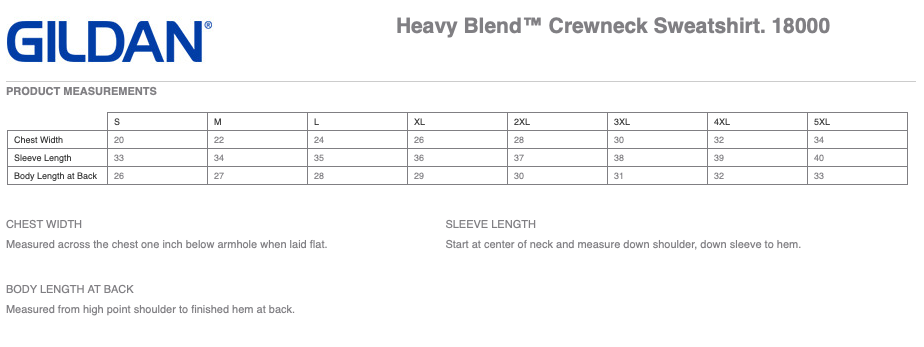 CrossFit Gildan Heavy Blend Crewneck Sweatshirt with Logo