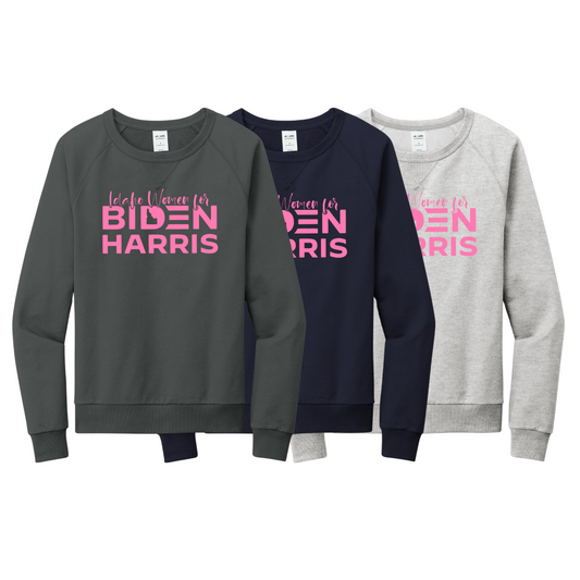 Women for Biden Allmade Unisex Organic French Terry Crewneck with Screen Printed Logo